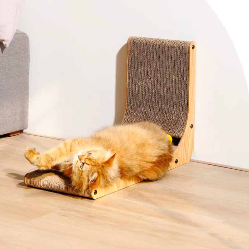 Wall Mounted Wood Cat Scratcher, Cardboard Scratcher (Sofa Protector)