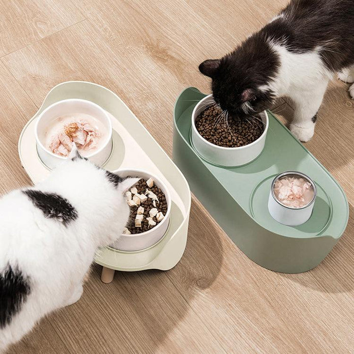 Double cat feeding bowl hotsell